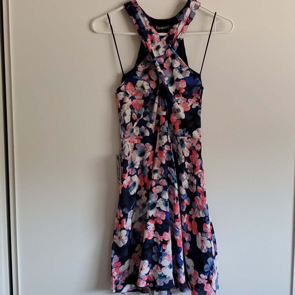 {Express} Halter skater dress